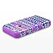 ULAK iPhone 5C Case, 3in1 Anti Slip iPhone 5C Case Hybrid with Soft Flexible Inner Silicone Skin Protective Case Cover for Apple iPhone 5C Tribal + Purple