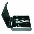 Sefama International - 105492 - Coffret Noir en Inox + 3 Accessoires - Tire-Bouchon + 1 Bouchon + 1 M�che