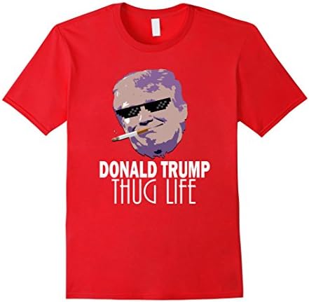 Men's Funny Donald Trump T Shirt Thug Life Political TShirt XL Red