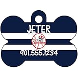 MLB Team Dog Tag Pet Id Tag Personalized w/ Name & Number (New York Yankees)