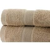 ITALIAN 100% Egyptian Cotton 2 PC Bath Towel Set, Sand