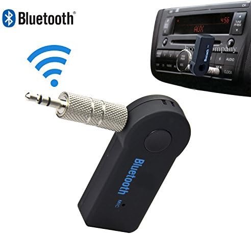 SAVFY® Portable Bluetooth 3.0 Audio Music Streaming Receiver Adapter with Hands Free Calling For Car and 3.5 mm Stereo Output and Crystal Clear Music Streamed Wirelessly