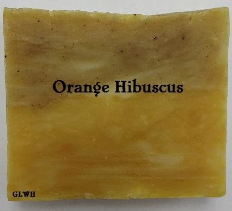 Homemade Organic Bath Soap -5 Oz. Bar (Orange Hibiscus, 5 oz.)