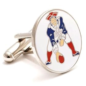 Vintage New England Patriots NFL Logo'd Executive Cufflinks w Jewelry Box