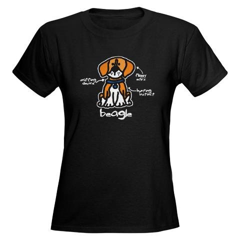 Beagle Dog Breed Funny Women's Dark T-shirt By Cafepress Picture