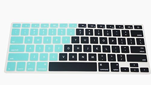 Zky - Two Colors Series Black and Blue Unique Ultra Thin Soft Durable Silicone Keyboard Cover Keyboard Skin for Macbook Air 13"