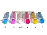6 pcs/ 6 colors of 10-ml ink refill syringes and 6 pcs of 2-inch long blunt needles