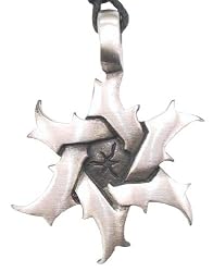 Sharp Goth Star Of David Pewter Pendant Necklace