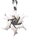 Sharp Goth Star Of David Silver Tone Pewter Pendant Necklace