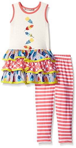 Jelly The Pug Girls' Floating Feathers Knit Set