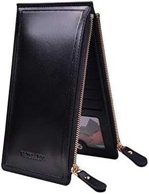 Unisex Zip Button Leather Checkbook Cards Organizer Wallet Purse Clutch Holder