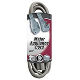Coleman Cable 03537 12/3 9-Foot Appliance/ Air Conditioning Cord, Beige