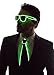 NEON NIGHTLIFE Light Up Neck Tie Men's Fiber Optic Novelty Lighted, Green
