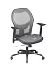 Office Star Matrix Seat and Back Executive Chair with Adjustable Arms, Charcoal