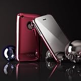 Apple iPhone 3G Metal Slim Fit Case & Mirror Screen Protection - Red