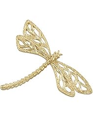 Dragonfly Brooch - 24.00 X 40.25 Mm - 14k Yellow Gold