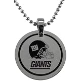 Team Titanium New York Giants Stainless Steel Circle Pendant with Chain