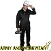 Adults Black Boilersuit, Coverall, Overall, Extra Large, XL