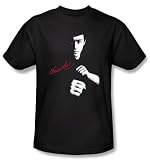 Bruce Lee T-shirt Dragon Awaits Adult Black, Large