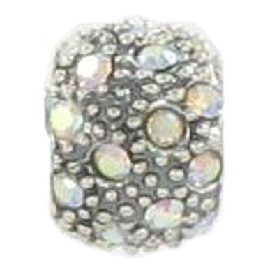 Quiges Sterling Silver Discoball Bead for Pandora/Troll/Chamilia etc necklaces and bracelets
