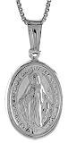 Sterling Silver Hollow Immaculate Concepcion Medal