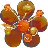 Sterling Silver Crystal Multi Gemstone Pin