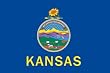 Valley Forge Nylon Kansas State Flag, measures 3-Foot x 5-Foot