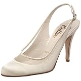 Bridal by Butter Women's Callista-B Slingback,Ivory Satin/Mesh,7 M US