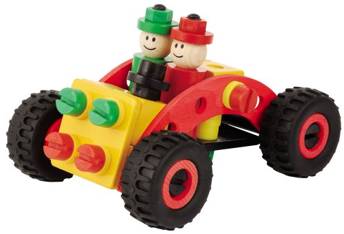 Simba Toys HEROS 100037102 - Holz Constructor Beach Buggy, 70-teilig