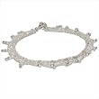 Girlfriend Gifts Indian Anklets Silver Foot Jewelry Pair 10 inches (sanklt070)