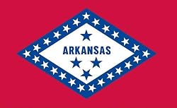 Valley Forge Nylon Arkansas State Flag, measures 3-Foot x 5-Foot