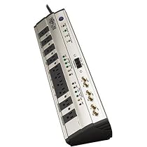Tripp Lite HTPOWERBAR10 Home Theater Surge Protector/Suppressor 10 outlets 3coax 5700 Joules RJ11