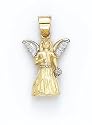 14K 2 TONE LG ANGEL PEND - GH17239