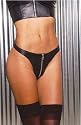 Boom Boom Babes Sexy One Size Romantic Boxed Womens Zip Up Leather Thong