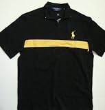 Polo by Ralph Lauren Short Sleeve Half-Zip Stripe Golf Shirt Black L