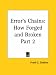 Books : Error's Chains: How Forged and Broken, Part 1