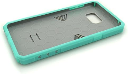Samsung Galaxy Note 5 Case, e-case [Shockproof] [Dustproof] Heavy Duty Protection Dual Layer Hybrid PC Shell and TPU Back Cover High Impact Rugged Case for Samsung Note 5 (Mint Green & Gray)