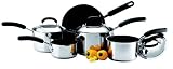 Meyer Circulon Steel Cookware Saucepan Set, 5 Piece
