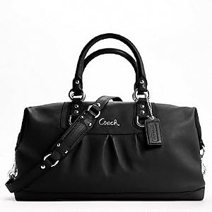 Coach's Coach Leather Large Ashley Sabrina Duffle Satchel Bag Purse Tote 15447 Black Only For $498.00