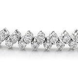 14K White Gold Diamond Bracelet -- 5.00 Ct. SI2-SI3 G/H