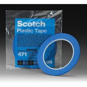 Click here to buy 3M Vinyl Tape 471 Blue, 1 8 in x 36 yd by 3M.