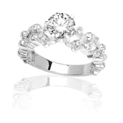 411VAcMn7XL Bezel And Pave Set Diamond Engagement Ring with a 0.72, G, , VS2, EGLUSA, Certified