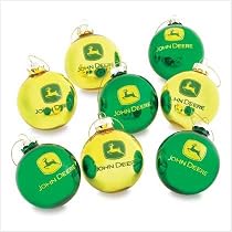 JOHN DEERE 8 PC BALL ORNAMENTS