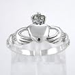 Irish Friendship & Love Celtic Claddagh Ring in Sterling Silver in sizes 5, 6, 7, 8 and 9, #8935