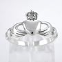 Irish Friendship & Love Celtic Claddagh Ring in Sterling Silver in sizes 5, 6, 7, 8 and 9, #8935