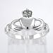 Irish Friendship & Love Celtic Claddagh Ring in Sterling Silver in sizes 5, 6, 7, 8 and 9, #8935