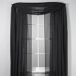 Elegance Sheer Voile Black 216 Inch Scarf