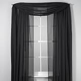 Elegance Sheer Voile Black 216 Inch Scarf