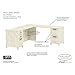 Volcano Dusk L-Shape Computer Desk w 34 in. Return (Driftwood Dream White)