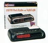Sentry CR103 Am/Fm Clock Radio W/Night Light(Silver)